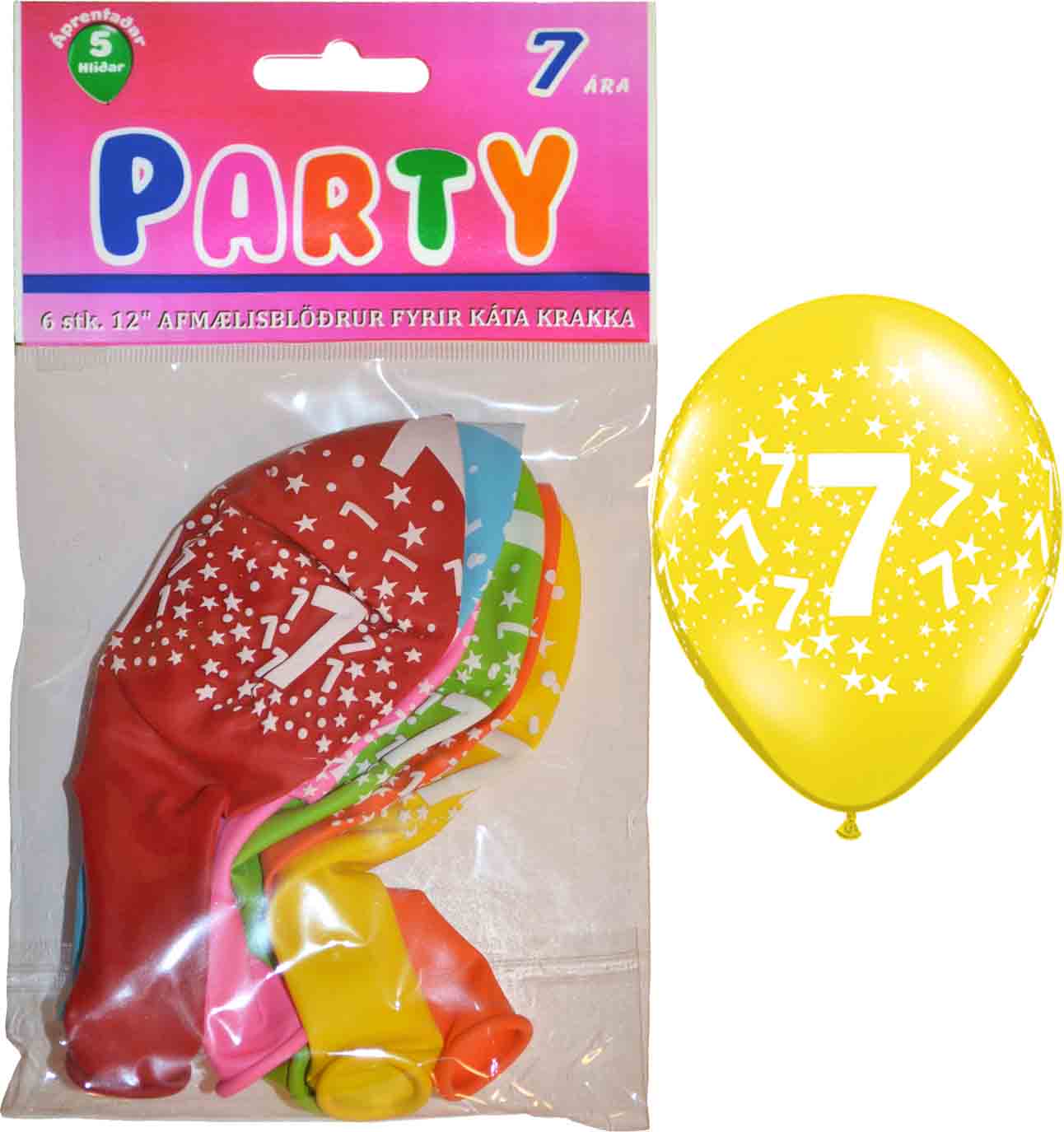 PARTÝ BLÖÐRUR vörunr. 70607-00